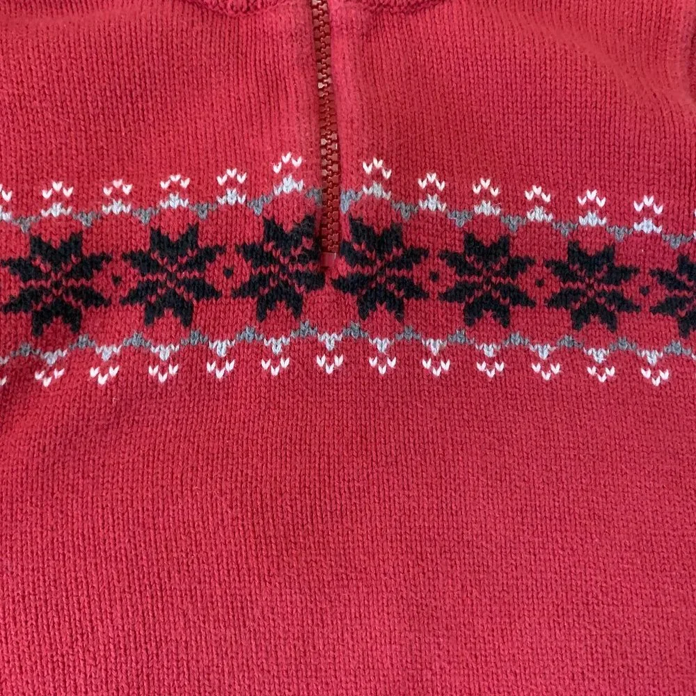 Gymboree 1/2 zip snowflake sweater 18-24M